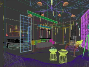 bedroom hotel suites designed a complete 137 3D Model