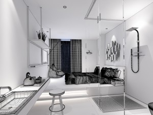 bedroom hotel suites designed a complete 138 3Dモデル