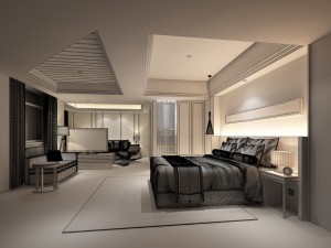bedroom hotel suites designed a complete 139 3D Model