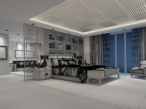 bedroom hotel suites designed a complete 140 Model 3D