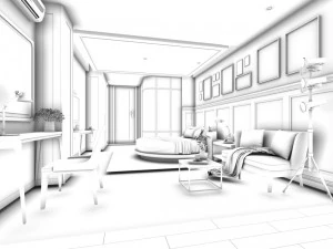 Hotelsuiten mit 141 Schlafzimmern wurden komplett entworfen 3D Modell