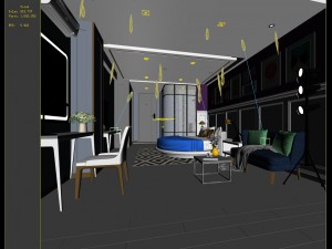 bedroom hotel suites designed a complete 141 3D Model