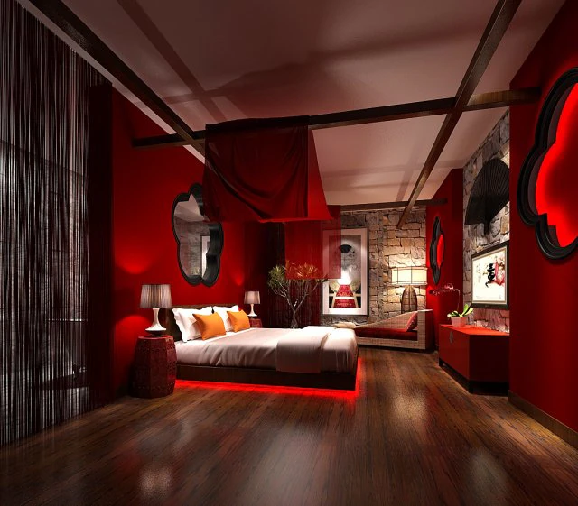 bedroom hotel suites designed a complete 144 3D Model .c4d .max .obj .3ds .fbx .stl .blend 