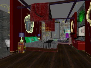 bedroom hotel suites designed a complete 144 3D Model