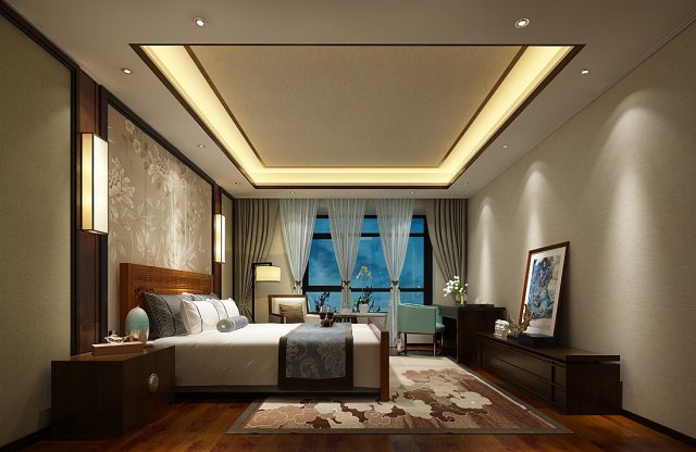 bedroom hotel suites designed a complete 147 3Dモデル .c4d .max .obj .3ds .fbx .stl .blend 