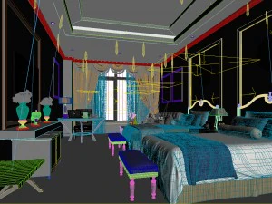 bedroom hotel suites designed a complete 148 3D Model