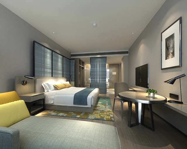 bedroom hotel suites designed a complete 152 3D 모델 .c4d .max .obj .3ds .fbx .stl .blend 