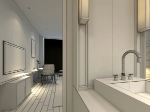 bedroom hotel suites designed a complete 152 3D Model