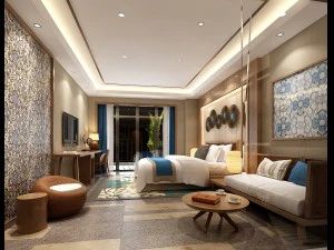 Hotelsuiten mit 151 Schlafzimmern wurden komplett entworfen 3D Modell