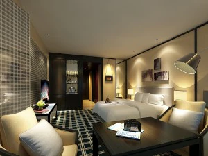 Hotelsuiten mit insgesamt 156 Schlafzimmern wurden entworfen 3D Modell