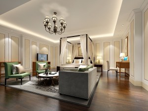 bedroom hotel suites designed a complete 157 3D Model