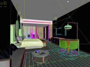 bedroom hotel suites designed a complete 159 3D Model