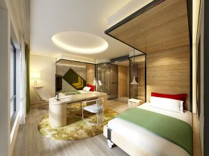 bedroom hotel suites designed a complete 160 3D Model