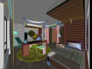 bedroom hotel suites designed a complete 160 3D मॉडल
