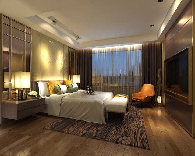 bedroom hotel suites designed a complete 161 Modello 3D .c4d .max .obj .3ds .fbx .stl .blend 
