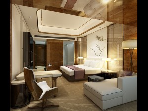 bedroom hotel suites designed a complete 162 3D Model