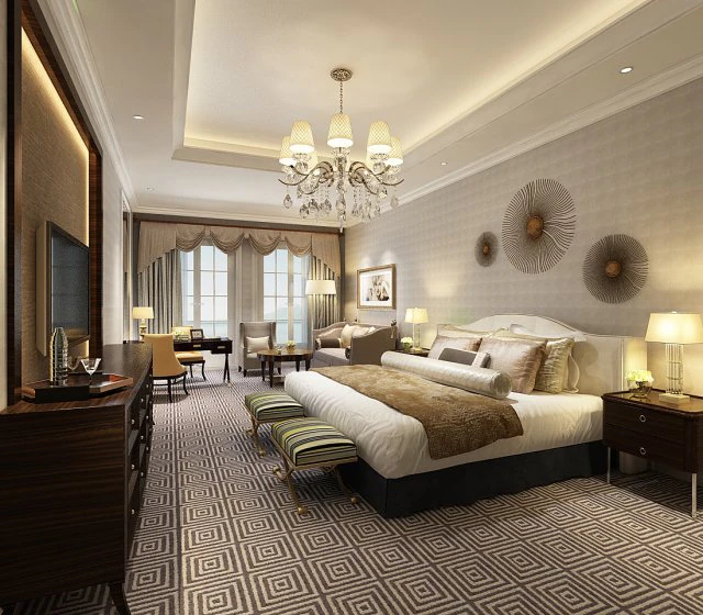 bedroom hotel suites designed a complete 163 3D Model .c4d .max .obj .3ds .fbx .stl .blend