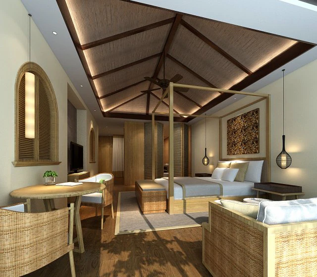 bedroom hotel suites designed a complete 164 3D Model .c4d .max .obj .3ds .fbx .stl .blend
