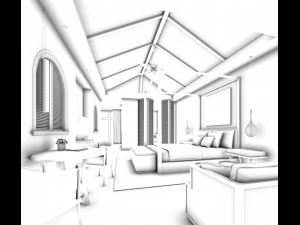 bedroom hotel suites designed a complete 164 3D Model