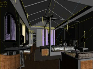 bedroom hotel suites designed a complete 164 3D Model