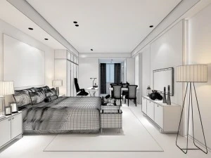 deluxe master bedroom design 208 3D Model