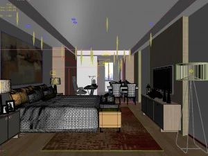 deluxe master bedroom design 208 3D Model
