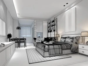 deluxe master bedroom design 209 3D Model