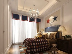 stylish bedroom complete 01 3D Model