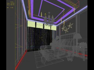 stylish bedroom complete 01 3D Model