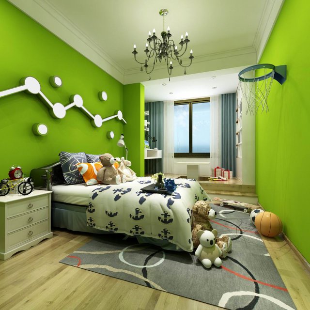 stylish bedroom complete 02 Modèle 3D .c4d .max .obj .3ds .fbx .stl .blend 