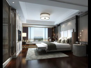 şık yatak odası tamamlandı 05 3D Model