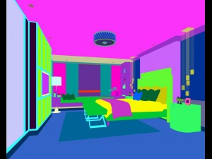 stylish bedroom complete 05 3D Model