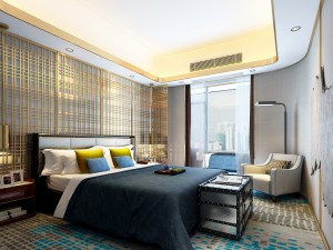 stylish bedroom complete 06 Modelo 3D