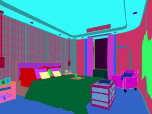 stylish bedroom complete 06 3D Model