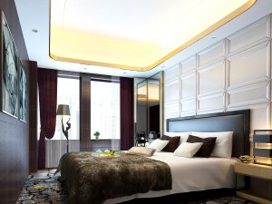 stylish bedroom complete 07 3D Model