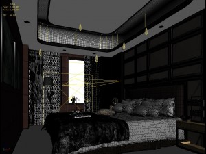 stylish bedroom complete 07 Modèle 3D