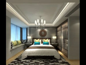 stilvolles Schlafzimmer komplett 08 3D Modell