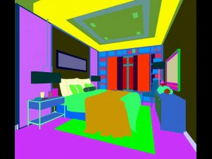 stylish bedroom complete 09 3D Model