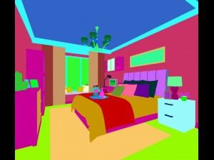 stylish bedroom complete 10 Model 3D
