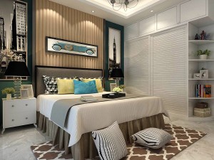 stylish bedroom complete 11 Modèle 3D