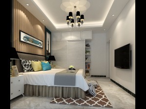 stylish bedroom complete 11 3D Model