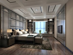 stylish bedroom complete 12 3D Model