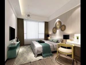 stylish bedroom complete 14 3D Model