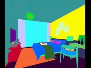 stylish bedroom complete 14 3D Model