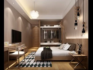 stylish bedroom complete 15 3D Model