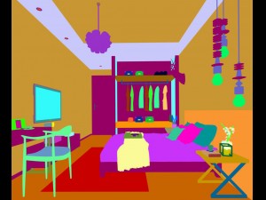 stylish bedroom complete 15 Model 3D