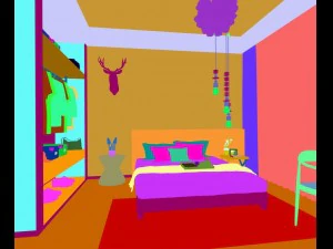 stylish bedroom complete 15 3D Model