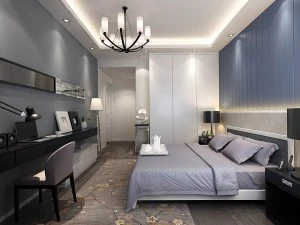 stylish bedroom complete 16 3D Model