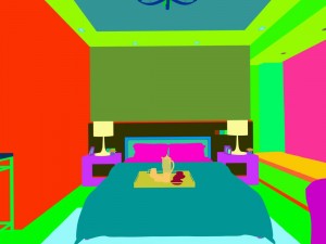 stylish bedroom complete 16 Modello 3D