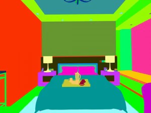 stylish bedroom complete 16 3D Model